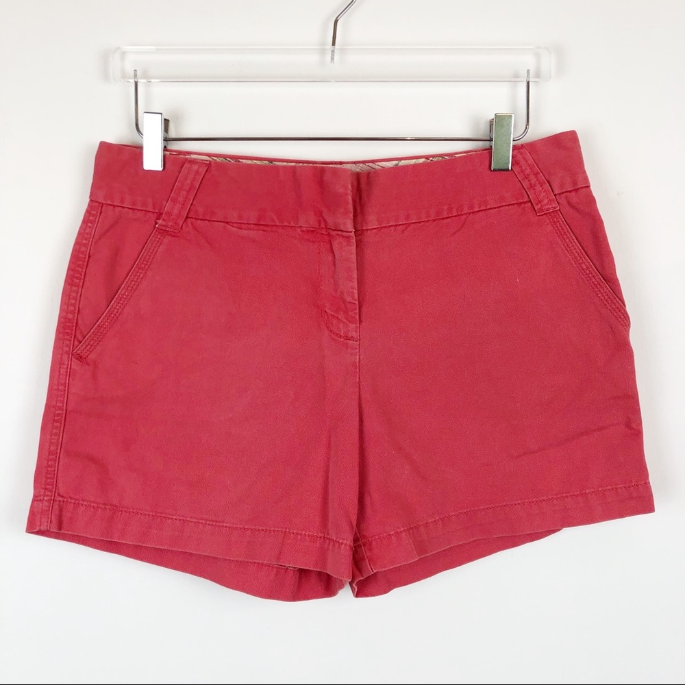 J. crew Classic Chino Preppy Pink Khaki Shorts - 8
